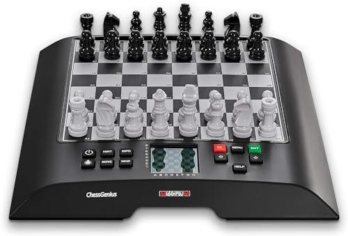 Millennium ChessGenius Electronic Chess Board Set - Play Chess - Black/White - Like New