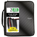Five Star Zipper Binder, 2 Inch 3-Ring Binder with Round Rings (72536) - Black - Brand New