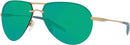 Costa Del Mar HLO-243-OGMP Helo Sunglasses 06S6006 - Green Lens Gold Frame - Like New