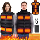 GYPIFIPA HEATED VEST 11-17 HEATING ZONES RECHARGEABLE 7.4v 16000mAh 2XL- BLACK - Like New