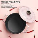 COOKERKING 4.0 Quart Dutch Oven Enameled Cast Iron - Pink - Brand New