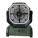 GENERIC 20000MAH PORTABLE RECHARGEABLE FAN,LED LIGHT USB FAN POWERBANK - GREEN - Like New