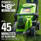 Greenworks 48V 2x24V 17" Brushless Cordless Lawn Mower 24V Drill/Driver - Green Like New
