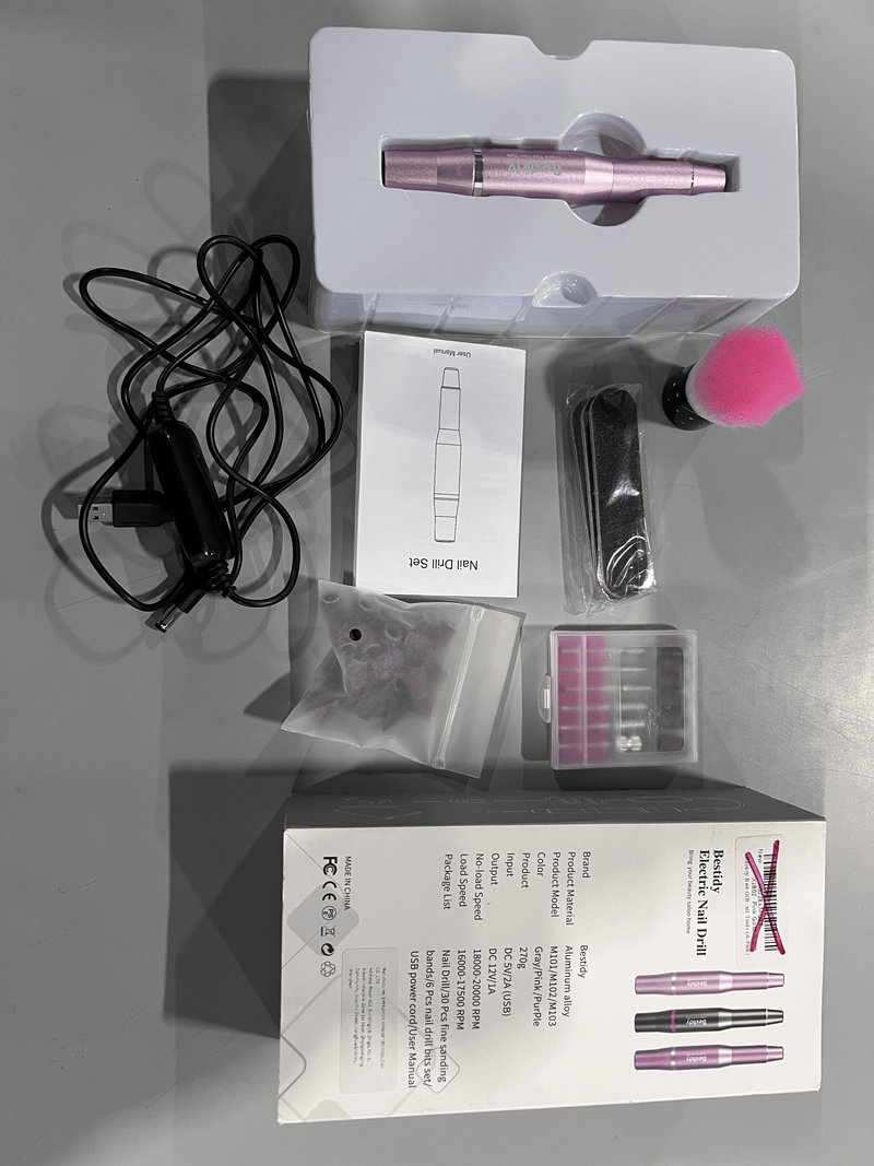 BESTIDY ELECTRIC NAIL DRILL KIT - PINK - Like New