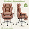 BESTFAIR ERGONOMIC OFFICE GAMING CHAIR WITH FOOTREST BIG TALL LUMBAR - BROWN - Like New