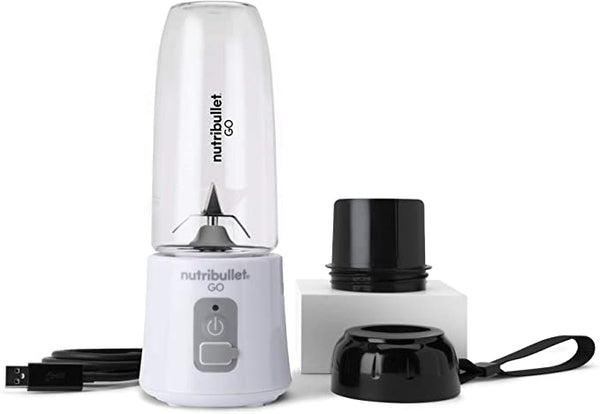 Nutribullet GO Portable Blender Shakes Smoothies 13 Oz 70 Watts NB50300W - White Like New