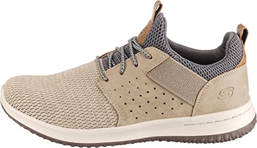Skechers Men's Classic Fit Delson-Camben Sneaker Taupe Size 8 - Brand New