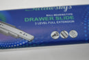 SULAWSKYS BALL BEARING TYPE DRAWER SLIDE 3 LEVEL FULL EXTENSION (22 INCH) BLACK - Like New