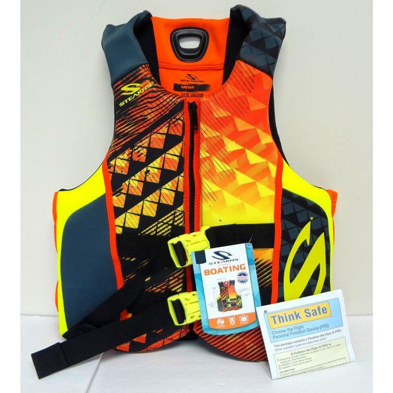 STEARNS V1 HYDROPRENE ADULT MEN'S LIFE VEST - SIZE: MEN XL - ORANGE - Brand New