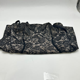 POPILUSH SHAPEWEAR ALL-LACE HOURGLASS CORSET SIDE SLIT DRESS - SIZE: XL - BLACK - Like New