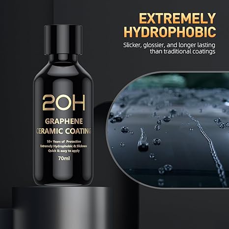 DRONAR 20H Advanced Graphene Ceramic Coating 70ml Car Detailing Kit - Black Like New