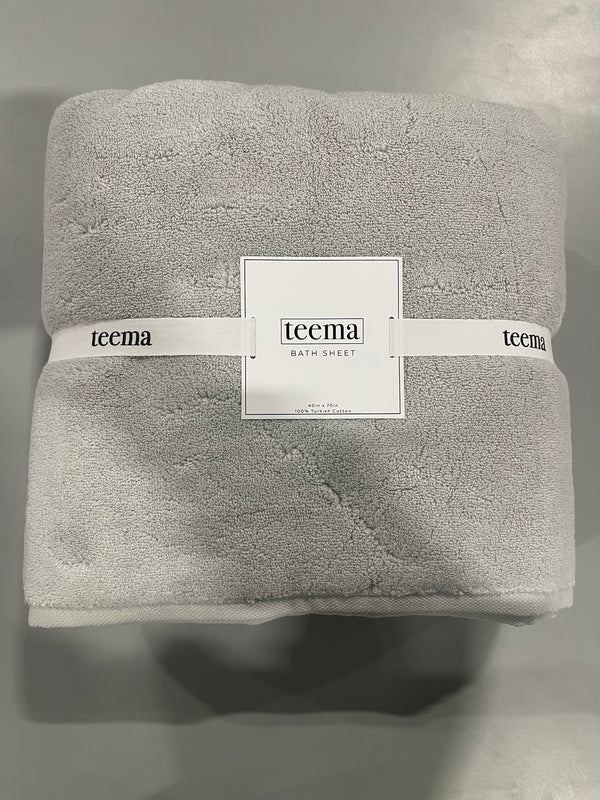 TEEMA 100% TURKISH COTTON BATH SHEET - 70X40 - STONE - Like New