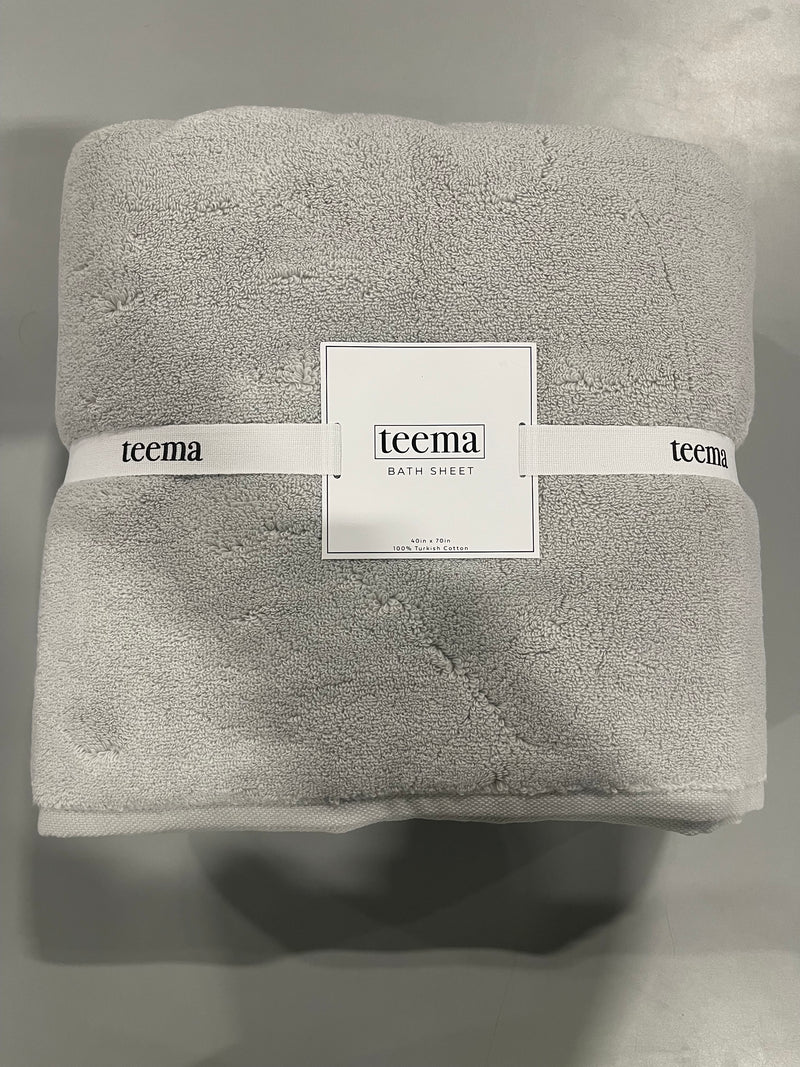 TEEMA 100% TURKISH COTTON BATH SHEET - 70X40 - STONE - Like New