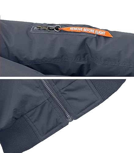 GALAXY BY HARVIC SPIRE BY GALAXY MEN FLIGHT JACKET CHARCOAL 2XL - Brand New