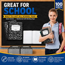 ENVO College Ruled Composition Notebooks Black Marble Covers (Pack of 48) - Brand New