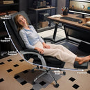 JUXFORT BIG AND TALL OFFICE CHAIR WITH FOOT REST (BLACK) - Like New