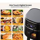 ACEKOOL 5QT AIR FRYER WITH VISIBLE WINDOW 8 PRESET AF-311A - BLACK - Like New