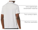 Amazon Essentials Men's Tech Stretch Short Sleeve Polo Shirt Pale Lilac L - Like New