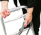 HEALTHLINE Junior Folding Walker Lightweight Deluxe 2Button 5inch Wheels Silver - Like New