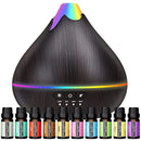 Diffuser Essential Oils Room Diffusers Home Ultrasonic Technology 550ml - Black - Brand New