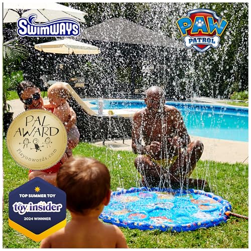SWIMWAYS 6068642 PAW PATROL SPLASH MAT KIDS SPLASH PAD & OUTDOOR TOYS - Like New