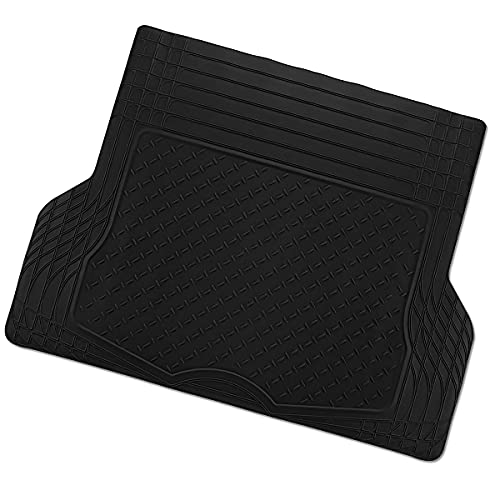 ZONETECH All Weather Rubber Semi Pattern Cargo Liner Trunk Mat FM0006 - Black Like New