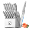 IMARKU KITCHEN KNIFE SET JAPANESE KNIVES, STAINLESS STEEL, WHITE - GRAYISH WHITE - Like New