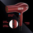 RED PRO 3200 Turbo Pro Detangler AC Hair Dryer, 3 Heat/2 Speed BDP03 - RED - Like New