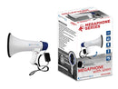 TECHNICAL PRO RECHARGEABLE MEGAPHONE 50 WATT, 800-1000 FEET - WHITE & BLUE - Like New