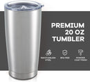 GENERIC 20 OZ TUMBLER WITH LID STAINLESS STEEL INSULATED TUMBLERS CUPS - SILVER - Like New