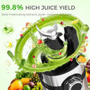 Cold Press Juicer 5'' Wide Feed Chute Juice Maker OSTBA Juicer Machine - Black - Brand New