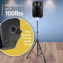 HOLA! MUSIC PAIR OF PA SPEAKER STANDS TRIPOD STAND HEIGHT 4FT TO 6FT - BLACK - Like New