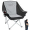 KING CAMP OVERSIZED CAMPING CHAIR PADDED FOLDING COUCH FOR ADULTS - BLACK/GRAY - Like New
