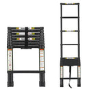 RIKADE TELESCOPIC LADDER 8.5FT ALUMINUM TELESCOPING LADDER - BLACK - Like New