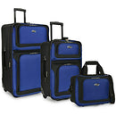 U.S. Traveler New Yorker Lightweight Expandable Rolling Luggage 3Pcs - BLUE - Brand New