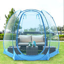 Pop Up Bubble Tent 4-8 People 10x10ft Large Oversize Weather Proof Pod - Blue - Like New