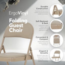 Oline Vinyl Folding Chairs Padded Vinyl Cushion Chairs Durable Metal Frame - Brand New