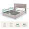 Novilla Queen Size Lift Up Storage Bed, with Fabric Headboard, N-F12006-Q-BR - Like New