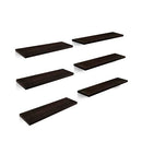 Redlemon Floating Wood Shelves 50 cm x 15 cm, Set of 6 Minimalist Shelving - Brand New
