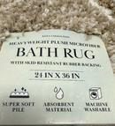 KONA COLLECTION HEAVYWEIGHT PLUSH MICROFIBER BATH RUG 24 IN X 36 IN - BEIGE - Like New