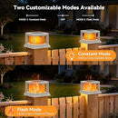 BRIGHTEVER 4X4 POST SOLAR LIGHTS WITH FLICKERING FLAME 8-PACK - WHITE - Like New
