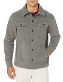 AMAZON ESSENTIALS MEN'S LONG-SLEEVE POLAR FLEECE SHIRT JACKET, SIZE M - CHARCOAL - Brand New