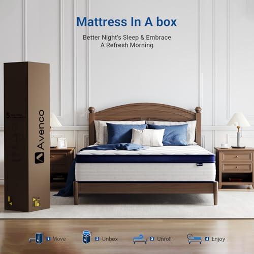 AVENCO KING MATTRESS|HYBRID KING SIZE MATTRESS IN A BOX 12 INCH KING MATTRESS - Brand New