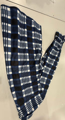 CENTRO MEN'S PLAID FLANNEL LONG SLEEVE SHIRT - SIZE: MEN XL - NAVY WHITE - Brand New