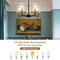 Sucolite 5-Light Chandelier with Clear Glass Shades 3358-P5-BK - Black/Gold Like New