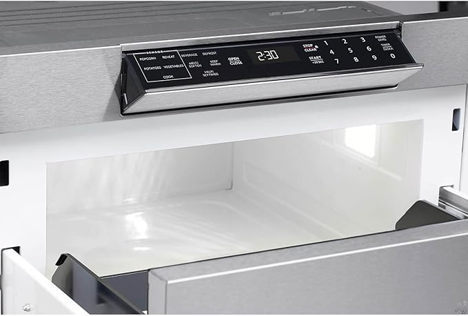 Sharp - 24" 1.2 Cu. Ft. Built-in Microwave Drawer SMD2470ASYE - Stainless Steel - Like New