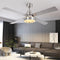 VACZON 52 INCH CEILING FAN WITH LIGHT AND REMOTE FAN-4N - NICKEL - Like New