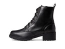 W20768 COLE HAAN WOMEN'S CAMEA WATERPROOF LACE-UP Combat BLACK SIZE 8.5 - Like New
