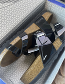 BIRKENSTOCK MAYARI NARROW UNISEX SANDALS - SIZE: MEN 10 - PATENT LEATHER BLACK - Like New