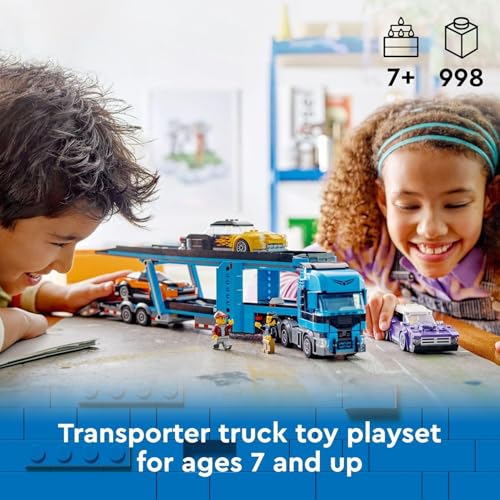 LEGO City Car Transporter Truck with Sports Cars Building Toy Set - 60408 - Brand New